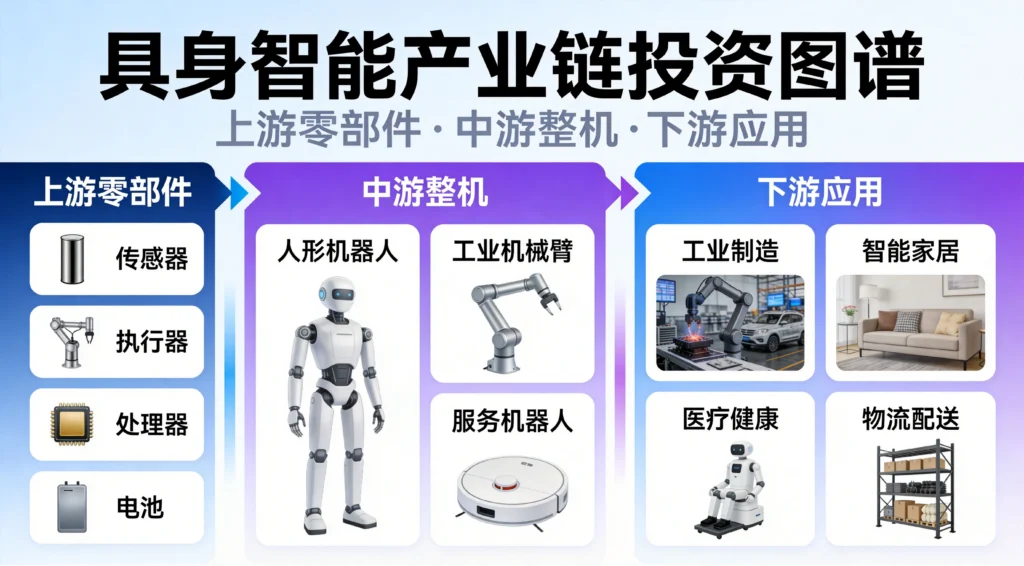 具身智能产业链投资图谱，上游零部件、中游整机与下游应用全景解析
