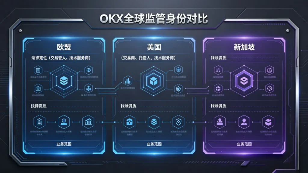 OKX 全球监管身份对比