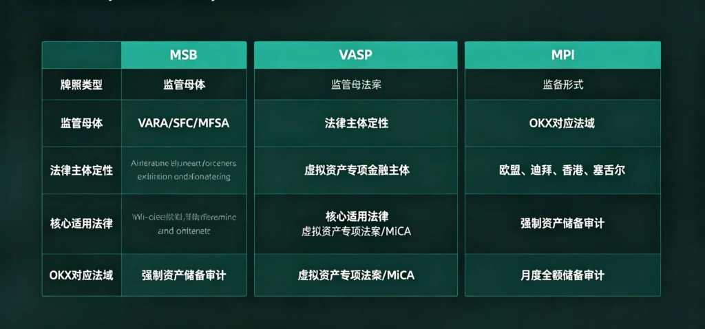 MSB/VASP/MPI 牌照对比图表