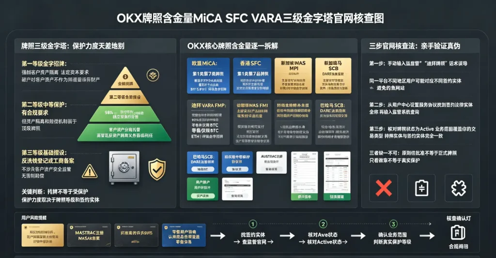 MiCA SFC VARA 三级牌照核查图