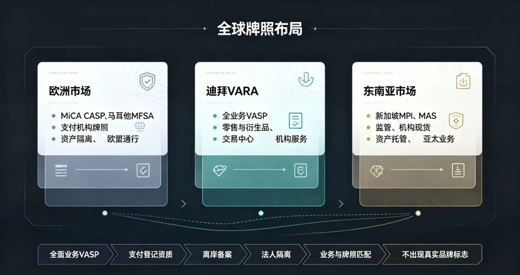 全球合规牌照矩阵图
