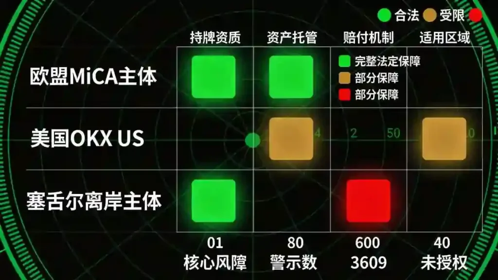 三大主体架构对比矩阵