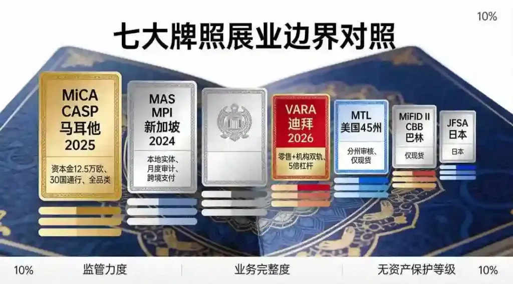 七大牌照展业边界对照